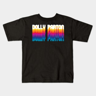 Retro Dolly Proud Personalized Name Gift Retro Rainbow Style Kids T-Shirt